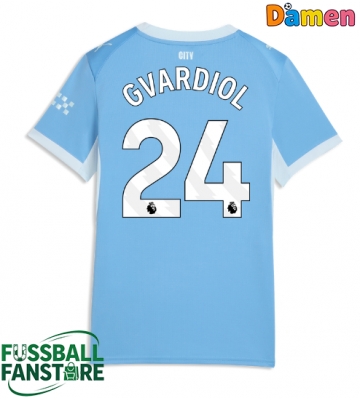Manchester City Josko Gvardiol #24 Replik Heimtrikot Damen 2026-27 Kurzarm